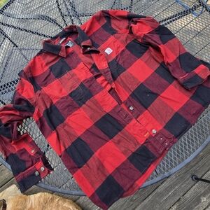 Carhartt Red and Black Plaid Shirt